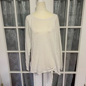 Semi- transparent white gap sweater